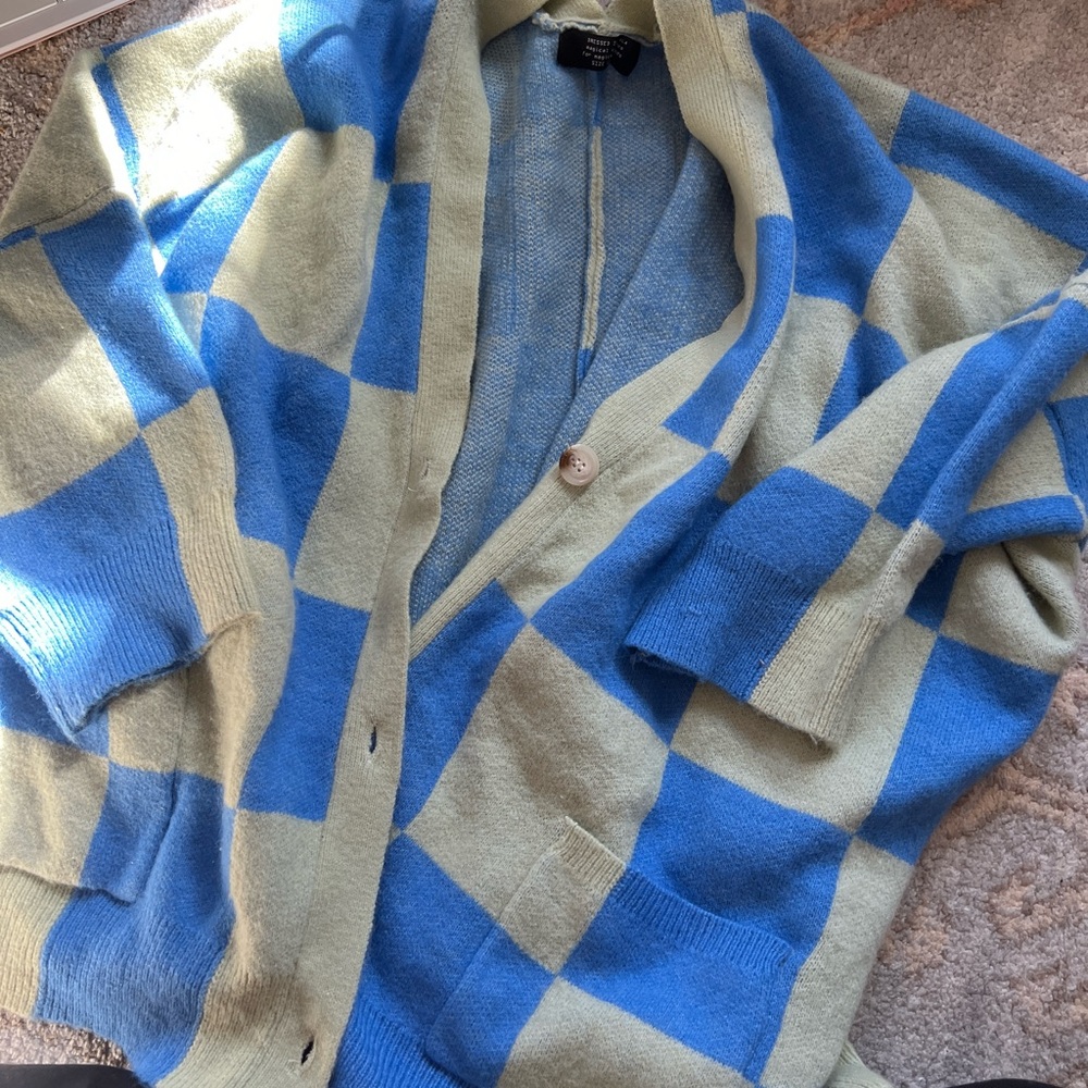Dressed in LALA Original Checkered Cardigan